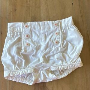 White Buttoned Baby Shorts - Gymboree - 6-12 months
